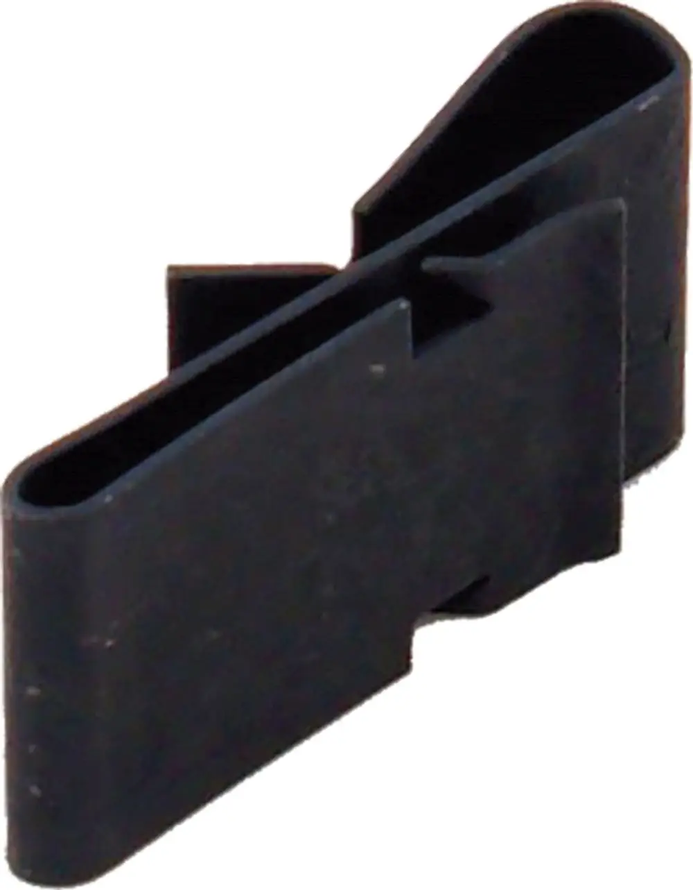 Schwarze Befestigungsklammer, geeignet für verschiedene Anwendungen. Produkt von Wolf, einfach zu montieren und robust für langlebige Nutzung.
